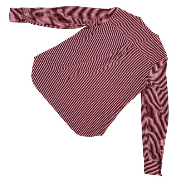 Cabi Franklin Blouse #5335, Red, White & Blue Striped Notch V-Neck Blouse, Small - Picture 11 of 16